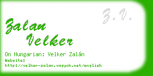 zalan velker business card